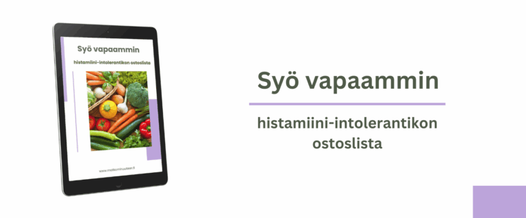 Histamiini-intolerantikon ostoslista